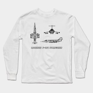 Lockheed F-104 Starfighter (black) Long Sleeve T-Shirt